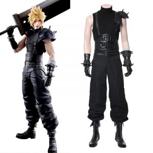 Cloud Strife Cosplay Costumes, The Ultimate Cloud Black Belt Outfits | Final Fantasy VII Remake FF7