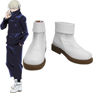 Toge Inumaki White Cosplay Shoes | Jujutsu Kaisen