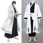 Aizen Sousuke Cosplay Costumes, Captain of the 5th Division Shihakusho with Haori Uniform Outfits | Bleach