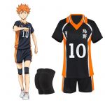Shōyō Hinata Cosplay Costumes, Karasuno Team Black No.10 Volleyball Uniform Outfits