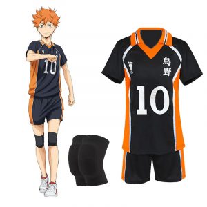 Shōyō Hinata Cosplay Costumes, Karasuno Team Black No.10 Volleyball Uniform Outfits
